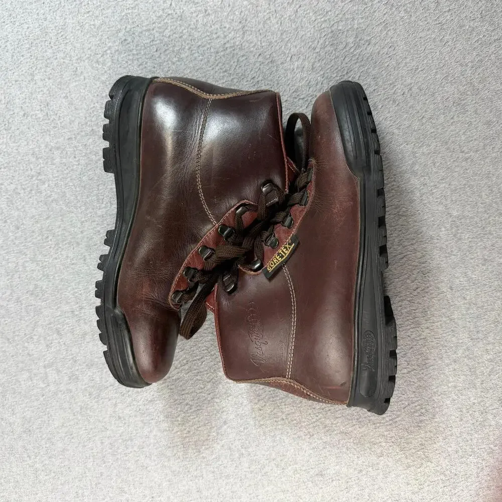 Vasquez Skywalk Leather Boots Men Size 8 Brown Leather Gore-Tex Waterproof Italy